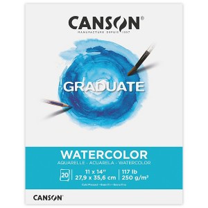 Canson Graduate Watercolor Pad, Foldover Binding, 20 Sheet, 11x14 inch, 1 Count - 1 of 4