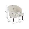 NicBex Accent Chair with Round Back & Wooden Legs,Modern Lounge Chair,Upholstered Armchair for Bedroom,Reading Room - 3 of 4