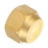 Unique Bargains Brass HVAC Leak Prevention 45 Degree SAE Flare Tube Fitting Hex Seal Cap - 3 of 4