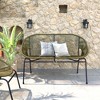 GDFStudio Chardean Outdoor Wicker Wrap Hammock Loveseat with Metal Frame - 2 of 4