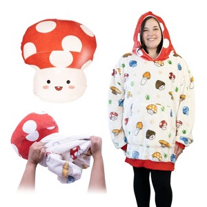Mushroom Snugible 2-in-1 Blanket Hoodie & Pillow - 1 of 4