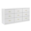 Akoasm 62.9 in. W Modern Ample Storage Wide Dresser with 9-Drawer For Bedroom-White - 4 of 4