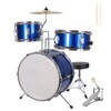 3-Piece Junior Drum Set for Kids Beginners, Kids Drum Kit with Full set of silent mats, Adjustable Throne, Cymbal, Pedal & Drumsticks - 2 of 4
