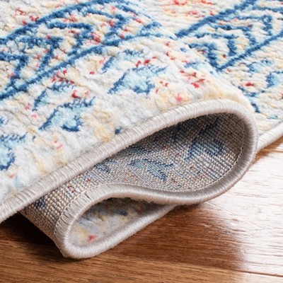 Brentwood Blue and Yellow Synthetic 3' x 5' Area Rug