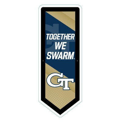 Evergreen Ultra-Thin Glazelight LED Wall Decor, Pennant, Georgia Tech- 9 x 23 Inches Made In USA