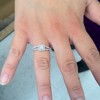 Pompeii3 5/8ct Princess Cut Halo Split Shank Engagement Ring 14K White Gold - 3 of 4
