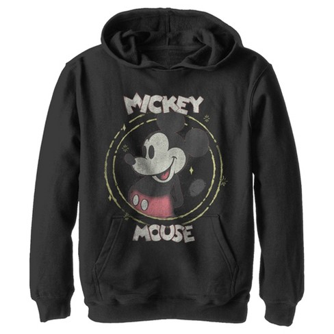 Boy's Disney Mickey Mouse Classic Circle Distressed Pull Over Hoodie - image 1 of 4