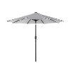WestinTrends 9 Ft Outdoor Patio Solar LED Market Umbrella with Black Round Base - 2 of 3