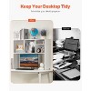 Desktop Bookshelf Hutch, 37" Wide 1-Tier Desk Organizer with Storage Shelves & Anti-Slip Feet - 3 of 4