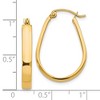 Black Bow Jewelry 3.5mm U Shape Hoop Earrings in 10k Yellow Gold, 26mm (1 Inch) - 4 of 4