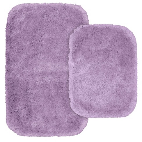 2pc Finest Luxury Ultra Plush Washable Nylon Bath Rug Set Purple Garland Target