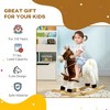 Whisen Kids’ Large Plush Rocking Horse with Sounds, Saddle, Footrests, Riding Rocker Toy Gift for Toddlers - Brown - 4 of 4