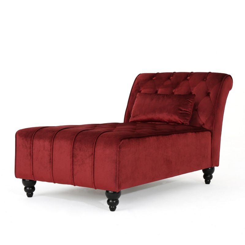 Rubie New Velvet Chaise Lounge - Christopher Knight Home, 1 of 6