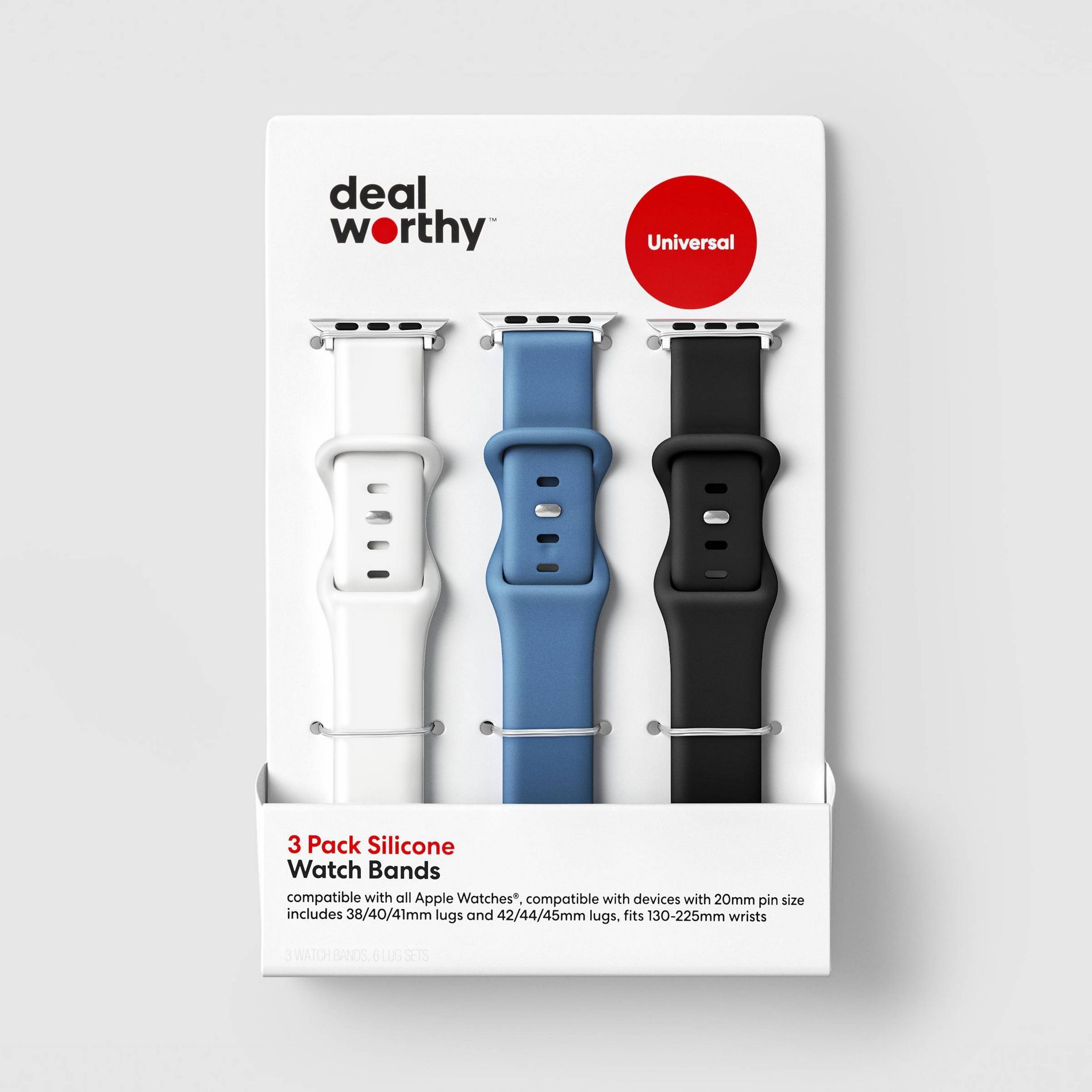 3pk Universal Silicone Watch Band - dealworthy™
