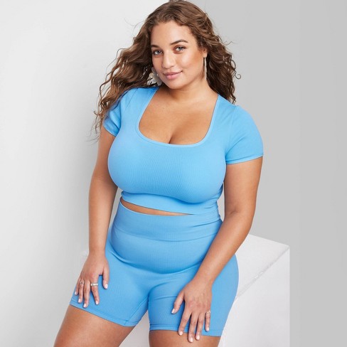 Cut out Crop Top Plus Size Tops for Womens 1X 2X 3X 4X 5X Plus
