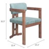 Zuo Poly Dining Chair Moss Gray & Walnut - 2 of 2