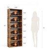 FONTOI Decorative Bookshelf, Open 6-Tier Bookshelf, Floor Standing Bookshelf for Home Office Living Room, Brown, 9.2"*63"*23.8" - 2 of 4