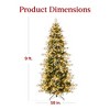 Best Choice Products Pre-Lit Artificial Flocked Slim Aspen Noble Fir Christmas Tree w/ Branch Tips, LED Lights - 2 of 4