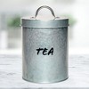 Amici Home Hyde Rustic Galvanized Coffee Metal Canister - Tea, 60 oz, Farmhouse Kitchen & Coffee Bar Decor - image 4 of 4