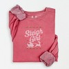 Simply Sage Market Ugly Sweater Sleigh Girl Lightweight Garment Dyed Sweatshirt - 3 of 4