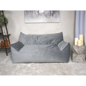 CAVINAS Velveteen 2 Seater Oversized Bean Bag Chair with Armrests, Velveteen Bean Bag Chair Suitable for Bedroom Living Room - 1 of 4