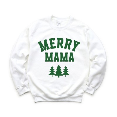 Simply Sage Market Women's Graphic Sweatshirt Merry Mama Pine Tree