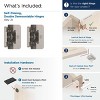 Amerock Double Demountable Hinges for Cabinet Doors with 1/2 Inch Overlay – Set of 2 - 4 of 4