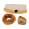Gulches Foldable Cat Tunnel Bed with Washable Design, Comes with Hanging Toys and Mat, Yellow Color - 4 of 4