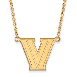 Black Bow Jewelry 14k Yellow Gold Plated Sterling Silver Villanova Wildcats NCAA Necklace 18 Inch - 1 of 4