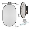 20"X34"Oval Recessed Bathroom Medicine Cabinet With Mirror,Hidden Medicine Cabinet,Toilet Mirror Cabinet With Adjustable Shelves-The Pop Home - 4 of 4