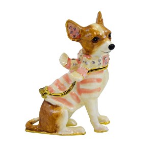 Kubla Craft 2.75 In Chihuahua Box Dog Australian Crystals Animal Figurines - 1 of 3