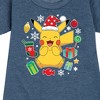 - Pokémon - Pika Presents Graphic Short Sleeve Fleece Dress - 2 of 4