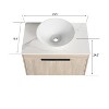 GDFStudio Broderick Wall Mounted Wood Bathroom Vanity with Ceramic Sink - 3 of 4