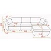 113"Modern Sectional Couches For Sale,Gray 3 Seater Recliner Sofa,Modular Sofa With Recliner,Chenille Knock Down Sofa Couch,Lounge Sofa-Cuddlewood - 4 of 4