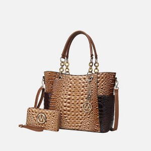 MKF Collection Merlina Faux Crocodile-Embossed Women’s Tote Bag & matching Wallet by Mia K - 1 of 4