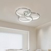 LOVMOR Three ring design, contemporary semi-flush mount with inner ring illumination Ceiling lamp - 2 of 4