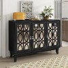 KTMBDW Sideboard Buffet Cabinet, Modern Wood Glass-Buffet-Sideboard with Storage, Console Table for Kitchen, Dining Room, Living Room, Hallway - 3 of 4
