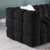 GlasFlength Human body structure for USA people,  marshmallow sofa, boucle sofa, 3 seater, Black, 84.25"*35.83"*28.77" - 4 of 4