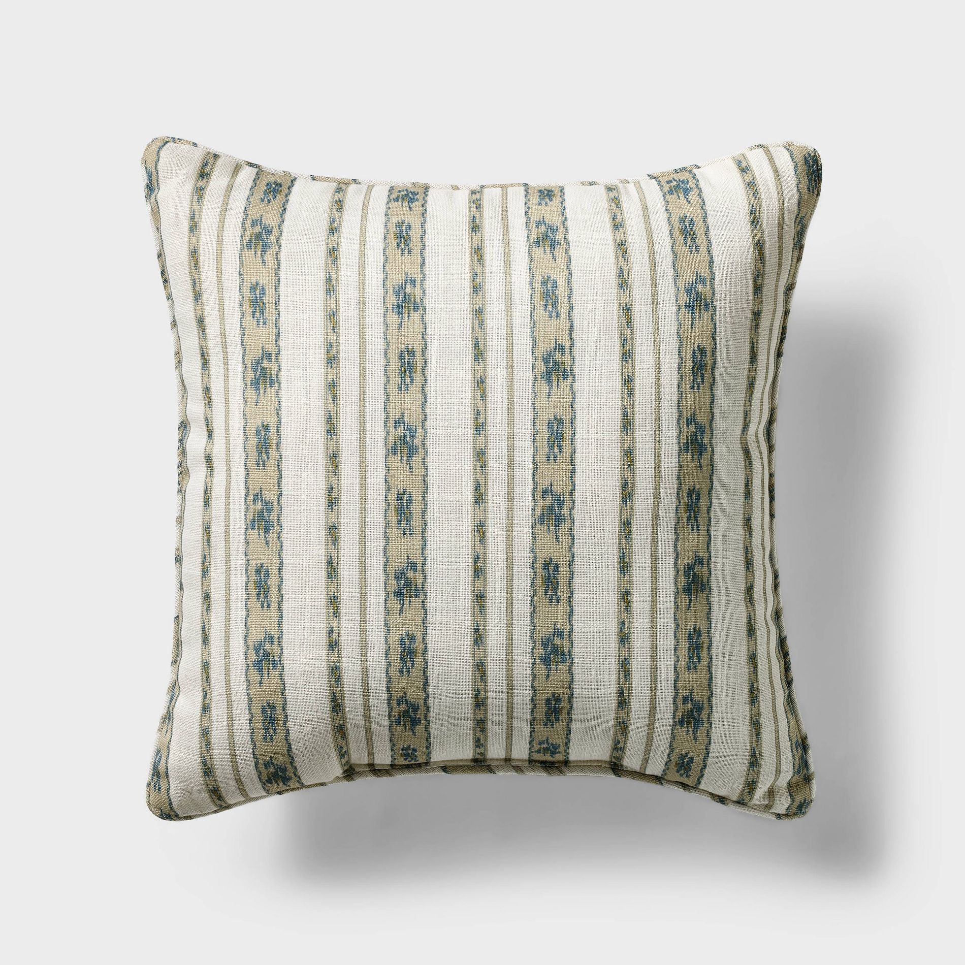 Printed Stripe Ikat Throw Pillow Ivory/Blue - Threshold™ a collection with @ThisOakHouse