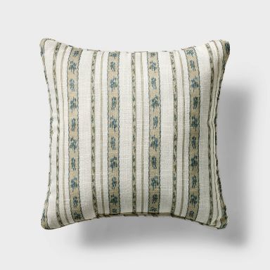 Printed Stripe Ikat Throw Pillow Ivory/Blue - Threshold™ a collection with @ThisOakHouse