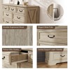 9 Drawer Farmhouse Dresser, Rustic Chest of Drawers with Ample Storage, Solid Wood Look & Metal Handles, Bedroom Clothes Organizer - 4 of 4