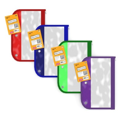 26387: Poly Pencil Pouch, Assorted Colors, (60 Packs)