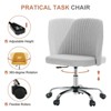 Musment Modern Fabric Armless Adjustable Swivel Office Desk Chairs with Wheels - 3 of 4