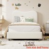 Twin/Full/Queen Size Bed Frame for Kids w/ Velvet Upholstered Headboard, Cute Low Profile Platform Bed for Girls and Boys - 3 of 4