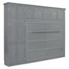 YOOCOZZ Queen Size Murphy Bed with Built-in Shelves and Side Wardrobe - 3 of 4