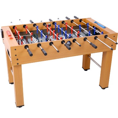 VYNXARIA 54-Inch Hurricane Foosball Table for Family Game Rooms with Light Cherry Finish, Analog Scoring and Free Accessories brown