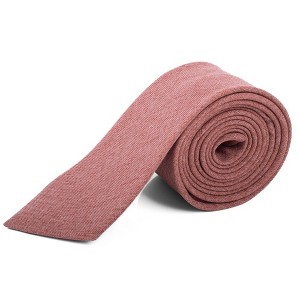 Men's Solid Color 2.75 Inch Wide And 57 Inch Long 100% Cotton Neckties - 1 of 4