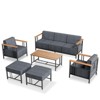 Gymojoy Outdoor Sofa Funiture with Thick Cushion for Garden Yard - 3 of 4