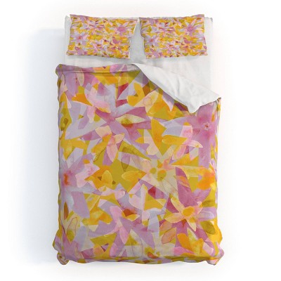 Deny Designs Alisa Galitsyna Watercolor Blooms Duvet and Sham Set