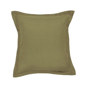 100% French Linen Flanged Euro Sham 26" x 26" | BOKSER HOME - 1 of 4